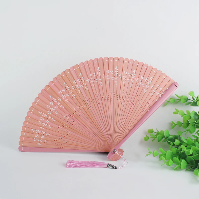 Full Bamboo Folding Fan Wedding Gift for Friends Women's Portable Fan Home Daily Hand Fan Prom Party Decoration Craft Fan