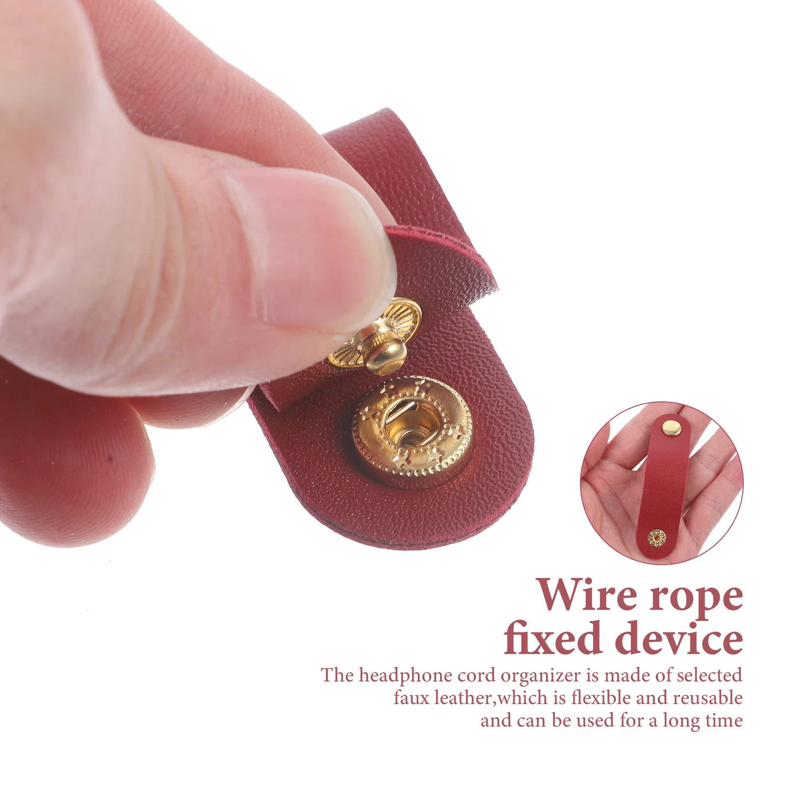 

5Pcs Cord Organizer Straps Headphone Case Reel Cord Clips Fastening Cable Strip for Home Office School and Travel