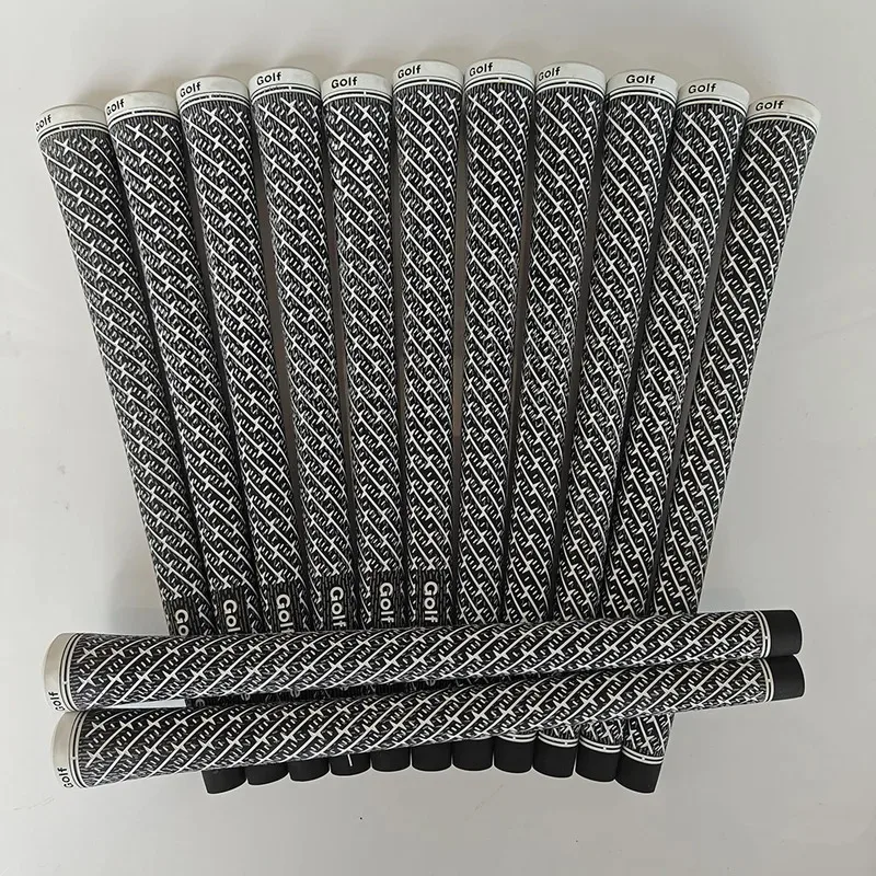 مقابض جولف جديدة من الحديد والخشب المطاطي، قبضة نادي الجولف القياسية ومتوسطة الحجم، ملحقات قبضة الجولف السوداء #1