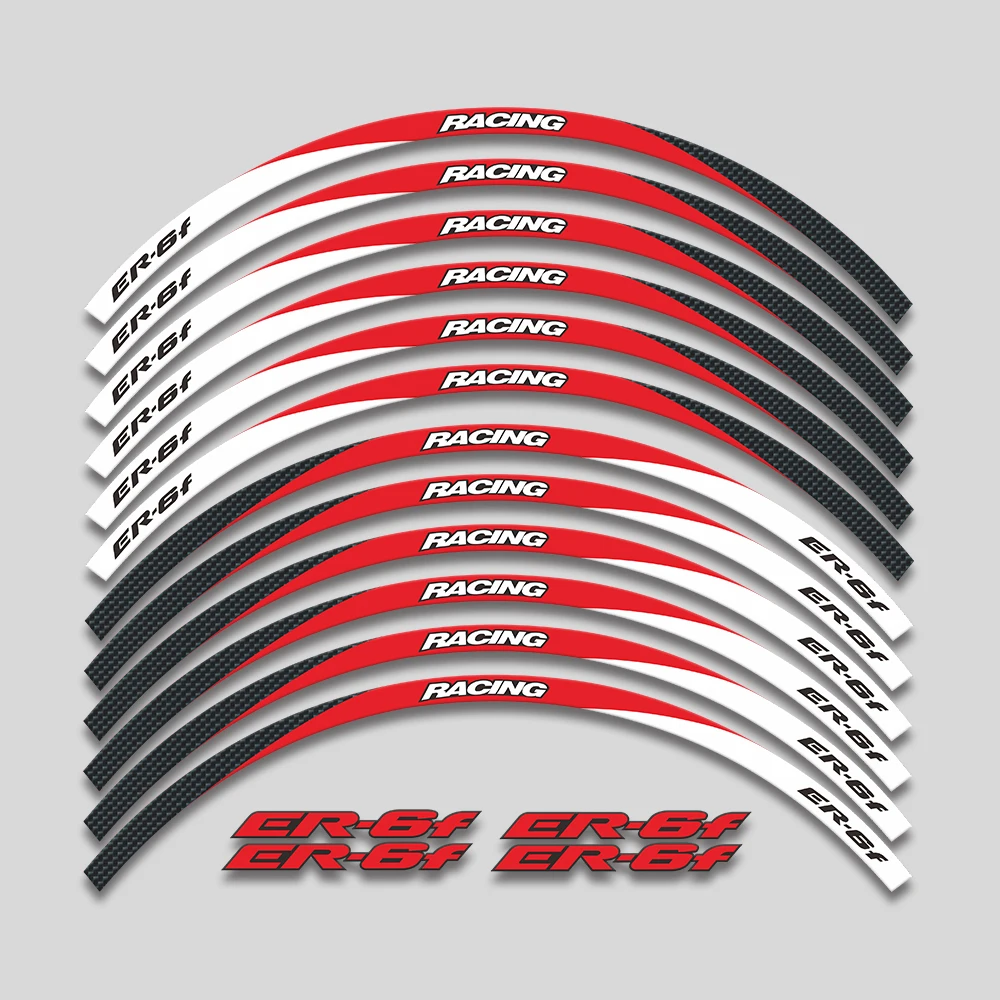 

For Kawasaki ER-6F ER6F ER 6f Motorcycle Accessories Sticker Rim Tire Waterproof Decorative Decals Wheel Hub Reflective Stripe