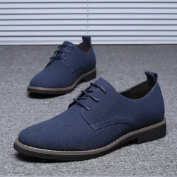 Oxfords-zapatos de vestir de ante para hombre, zapatillas informales, mocasines de marca de lujo, clásicos, planos, Derby, novedad