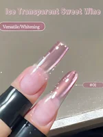 1-12 Piezas de Cuentas de Vidrio Transparentes para Uñas, Esmalte de Uñas en Gel con Efecto Ojo de Gato, Color Rosa, Brillante y Popular, Suministros para Uñas