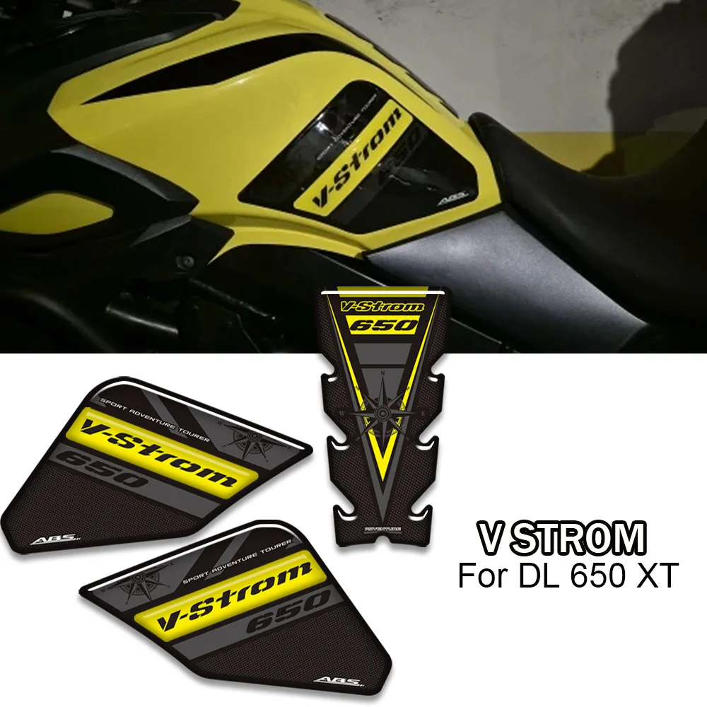 For V STROM VSTROM DL 650 XT 650XT Adventure Tank Pad Protector Trunk Luggage Cases Stickers Fuel Oil Kit