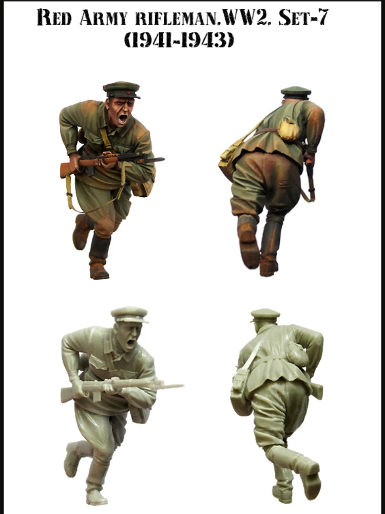 1/35 Schaal Harscijfers Model Assemblagepakket Historische Militaire Hobby Miniatuur Diorama Rode Leger. Rifleman Ongemonteerd Ongeverfd