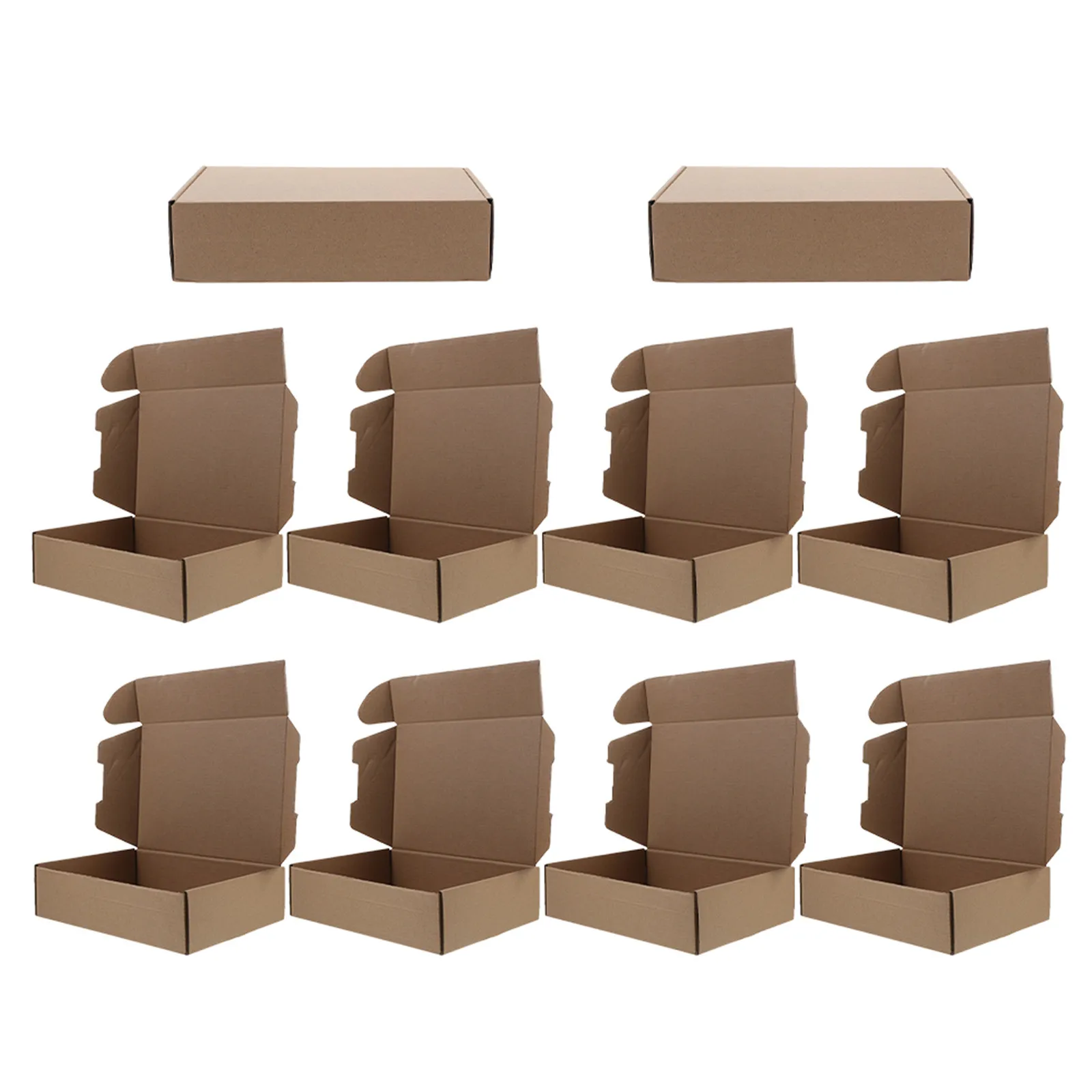 10Pcs Brown Kraft Cardboard Shipping Boxes Strong Corrugated Packaging Flat Mailing Boxes Brown Mailer Box Mailing Box