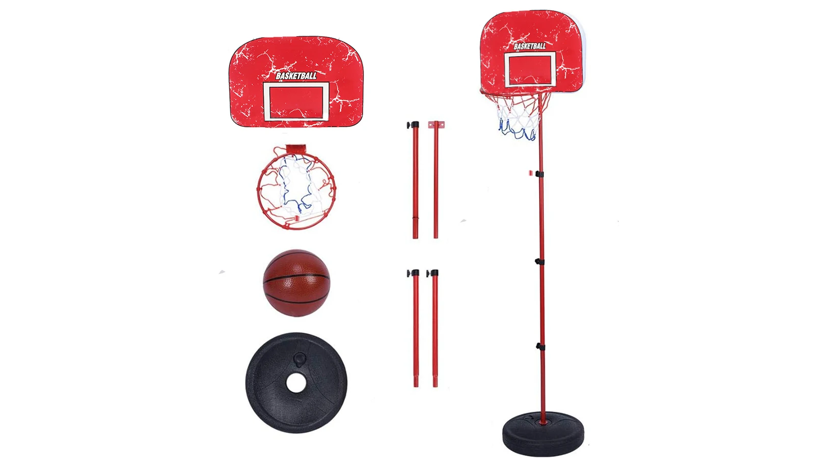 

Basketball Hoop Playset | Adjustable Height Stand for Indoor and Outdoor Games Best Halloween/Christmas/New Year's Best Gifts