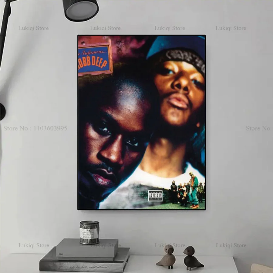 Poster Prints Gift The Infamous Mobb Deep Hip Hop Music Album Cover Canvas Painting Wall Art Picture Living For Room Home Decor