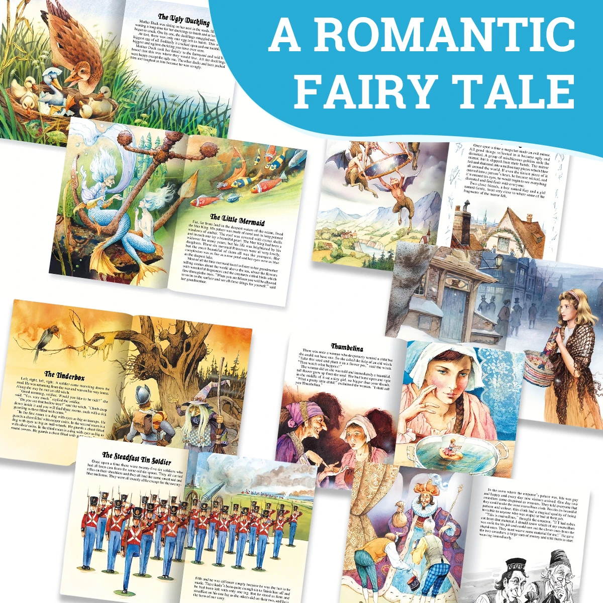 

Hans Andersen Fairy Tales Set - Perfect Gift for Kids, Illustrated by John Patience