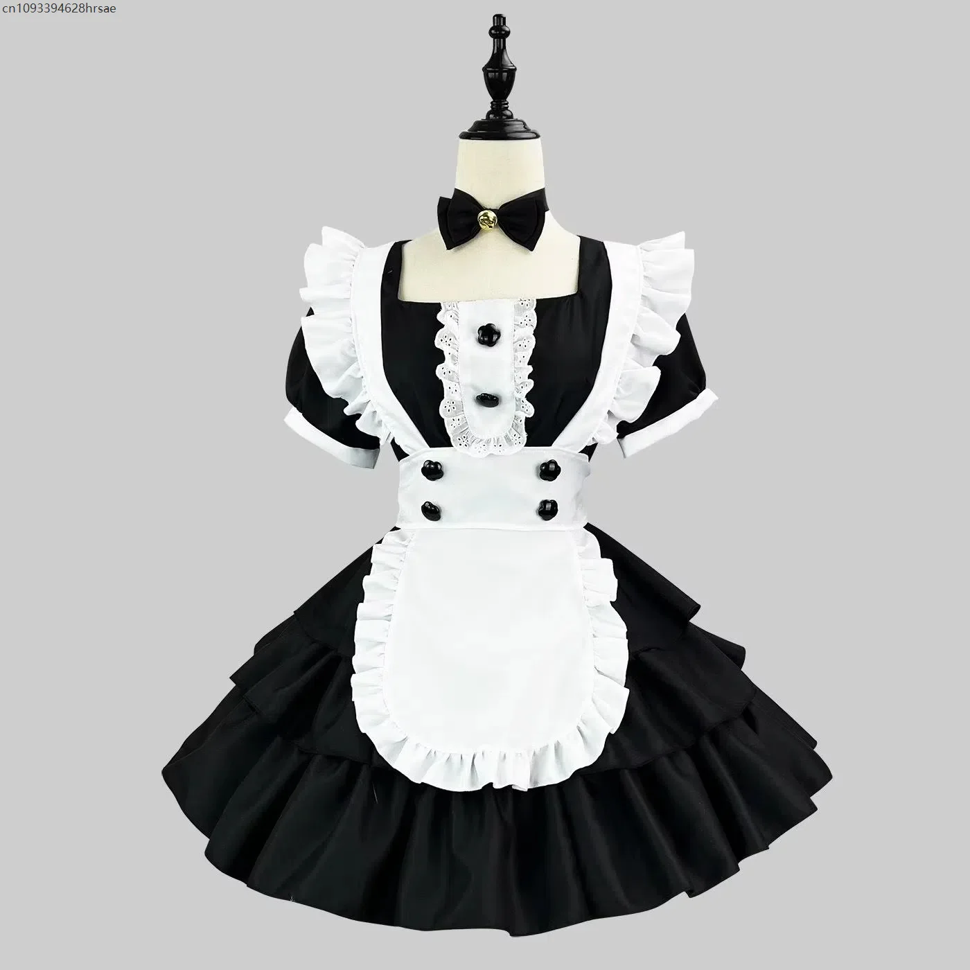 

2025 Classical Lolita Dress Suit Bow Black Maid Dress Coffee Servant Cosplay Costume Anime Dress Up European Clothing
