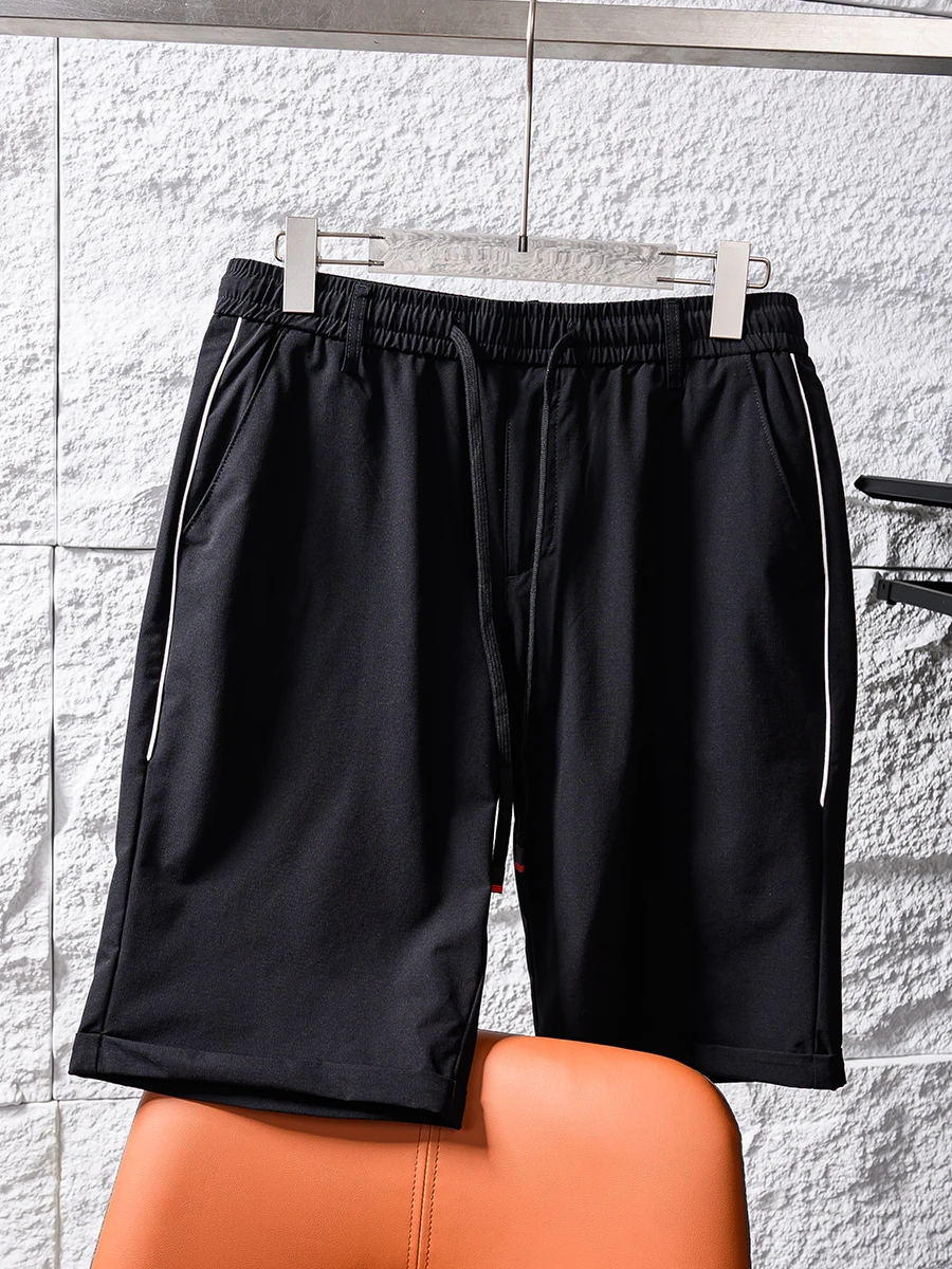 

Ice Silk Running Shorts Men's Straight Leg Quick Dry Five-Quarter Length Summer Sports Casual Breathable Youthful Style