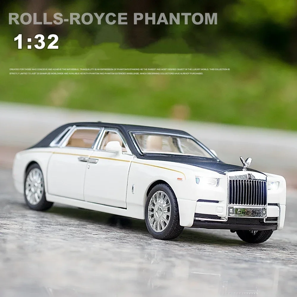 1:32 Rolls-Royce Phantom Alloy Luxy Car Model Simulation Diecasts Metal Toy Sound and Light Car Model Collection Children Gift
