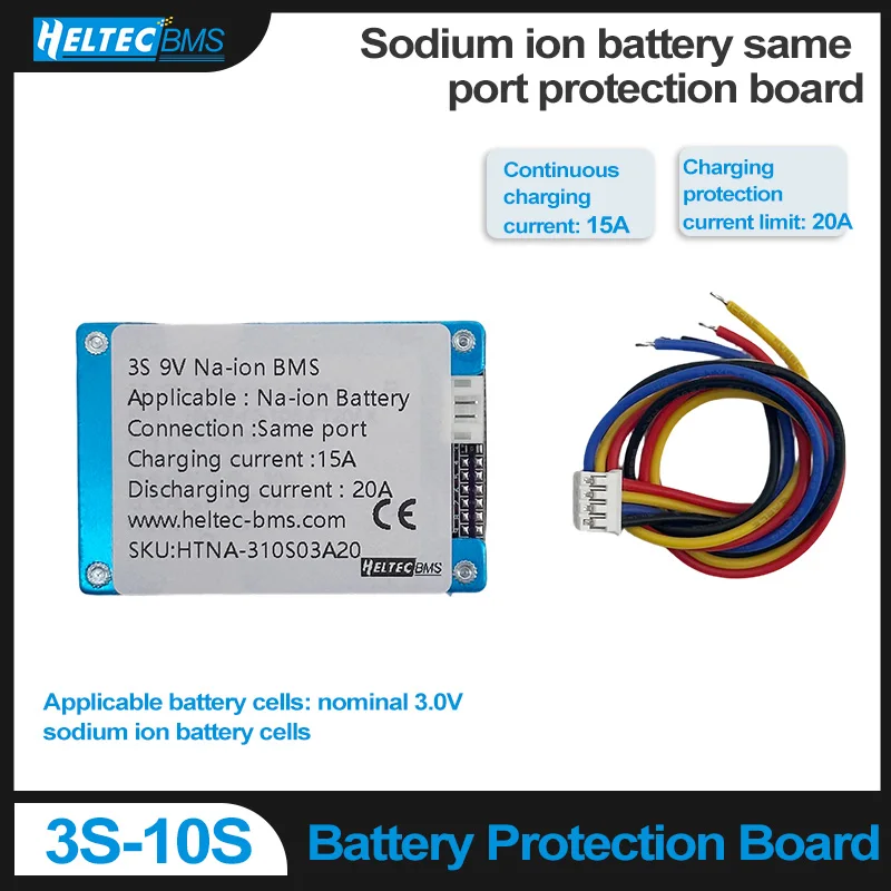 3S-10S Sodium-ion Battery BMS 20A Sodium Battery Protection Board 9V 12V 15V 18V 21V 30V Na Battery Pack