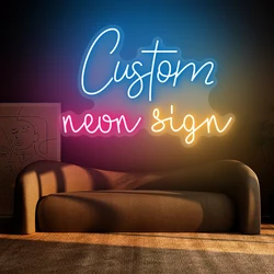 Luce al Neon a LED personalizzata per la decorazione di nozze, Design del nome personalizzato, decorazioni per la stanza, segno privato, regalo di san valentino