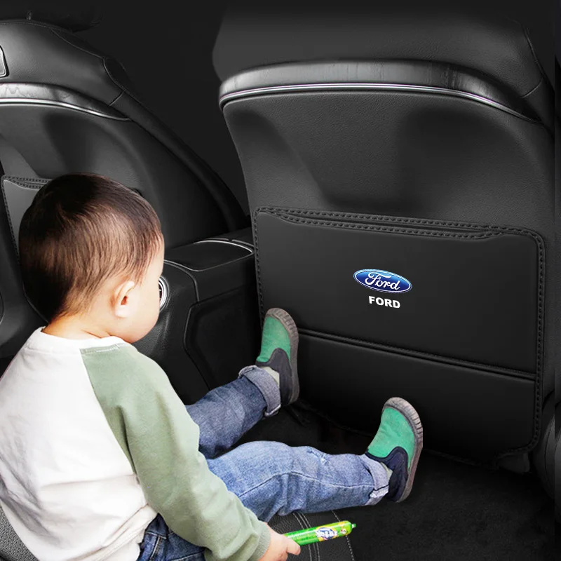 Модный коврик для защиты спинки автомобильного сиденья, защитный коврик от царапин для Ford Fiesta C-Max Kuga Ranger Raptor KA Fusion ST Transit Edge