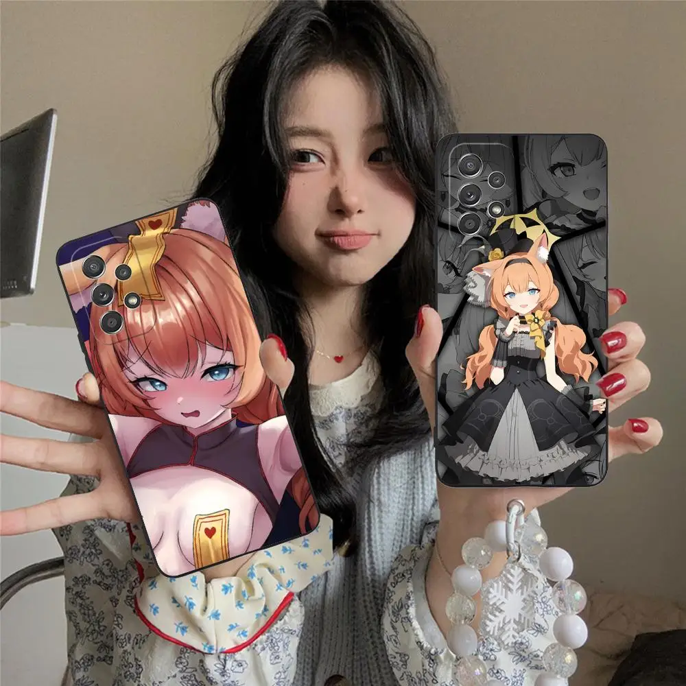 Blue Archive Iochi Mari Phone Case for Samsung Galaxy M55 54 42 35 34 33 32 23 22 15 14 13 12 F55 5G Soft TPU Shockproof Cover