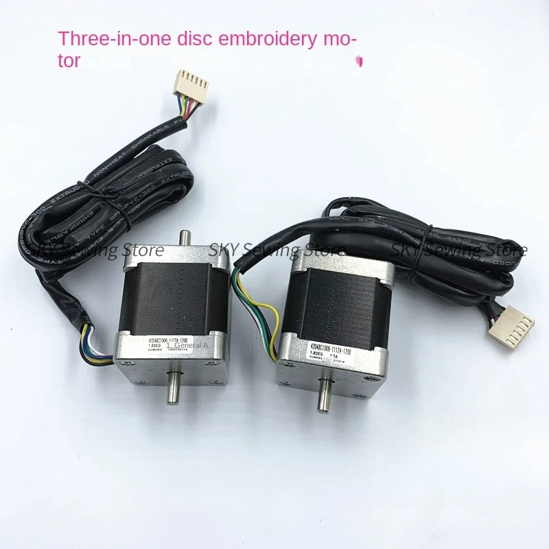 

1 шт., двигатель «три в одном», 1,8 градуса 1,0 А, черный двигатель, 220 В, 70 мм, 76 мм, лента, аксессуары для компьютерной вышивальной машины