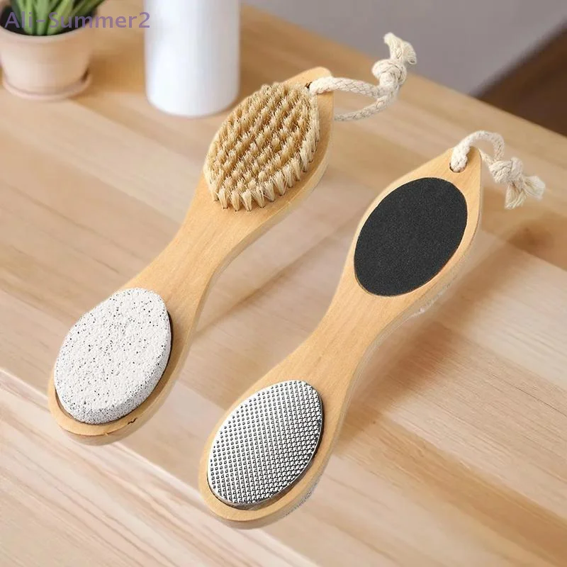 {MX} 1/2個入り 4-in-1 足用やすり 石鹸石 角質除去 死んだ皮膚の洗浄ブラシ ペディキュア研磨 足ケアツール