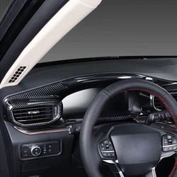 For Ford Explorer U625 2020 2021 2022 ABS Carbon Fibre Accessories Central Console AC Vent Outlet Protector Cover Interior Parts