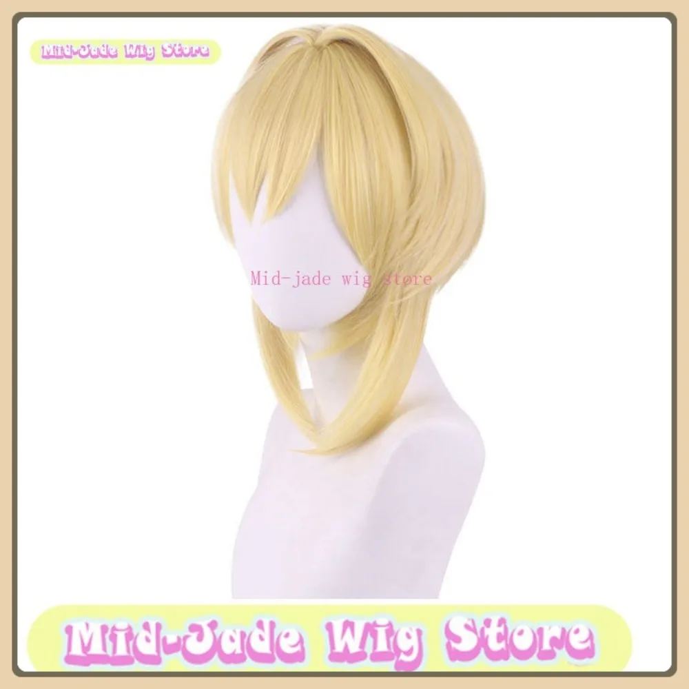 منتصف اليشم شعر مستعار Genshin تأثير يينغ المسافر أنثى شعر مستعار تأثيري أنيمي لعبة لعب الأدوار هالوين زي الدعائم الشعر الاصطناعية