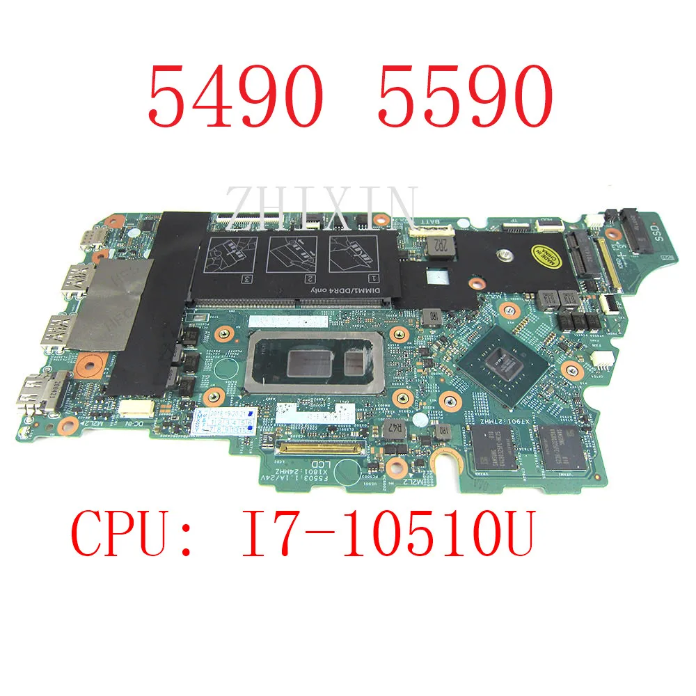 

yourui FOR Dell Inspiron 5490 5590 Laptop Motherboard With SRGKW I7-10510U MX230 18778-1 TY55C 0TY55C CN-0TY55C Mainboard