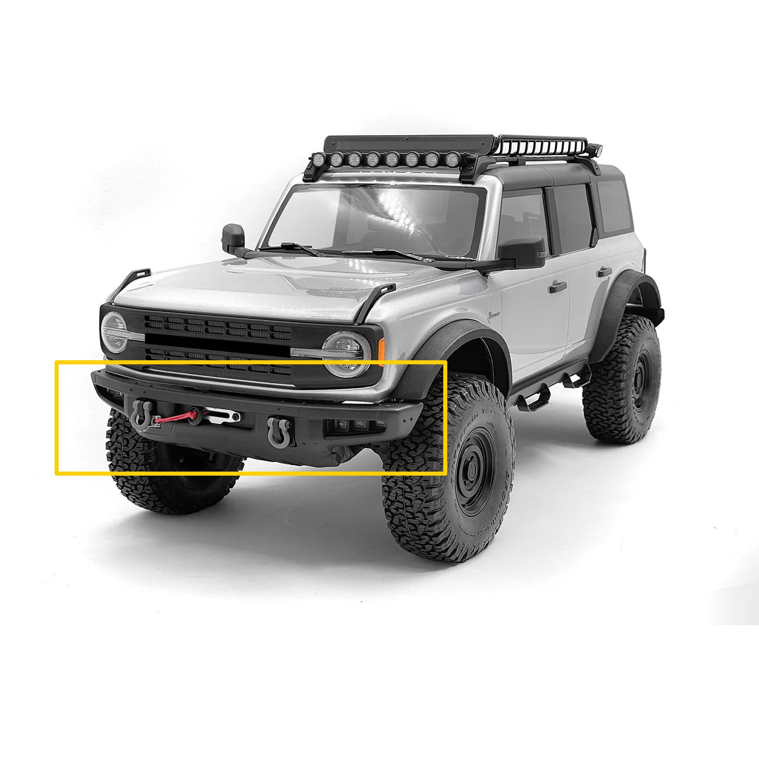 High Strength Front Bumper Winch Mount for 2021 TRX4 1/10 RC Crawler Racing Car Off-road Modification Parts