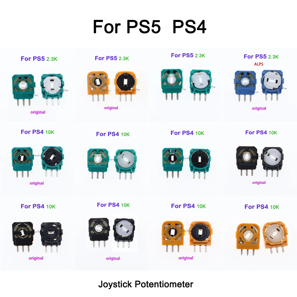 6/10/20pcs Original 3D Analog Thumbstick Axis Resistors Potentiometer Micro Switch Sensor For PS5 PS4 Controller Joystick
