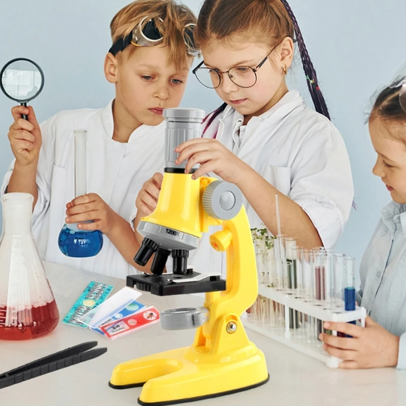 Microscope Biology Lab LED 1200x School Children Science Experiment Education Scientific Gifts For Child Scientist