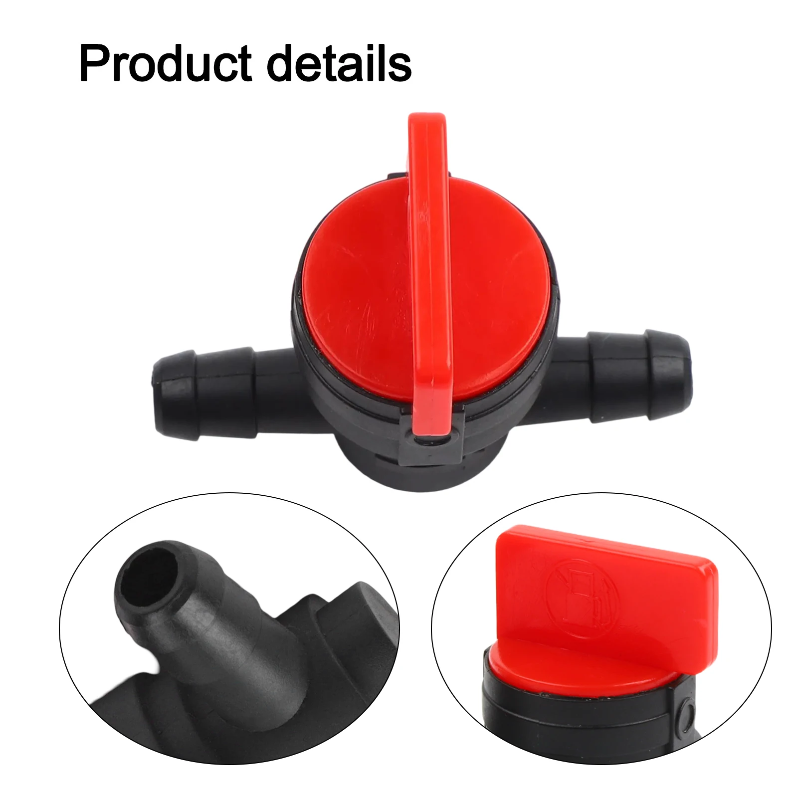 Clip Shut Off Valve Plastic Red Replacement Ride On Mowers Spare Pars Inline Fuel Tap Valve Lawn Mowers Practical
