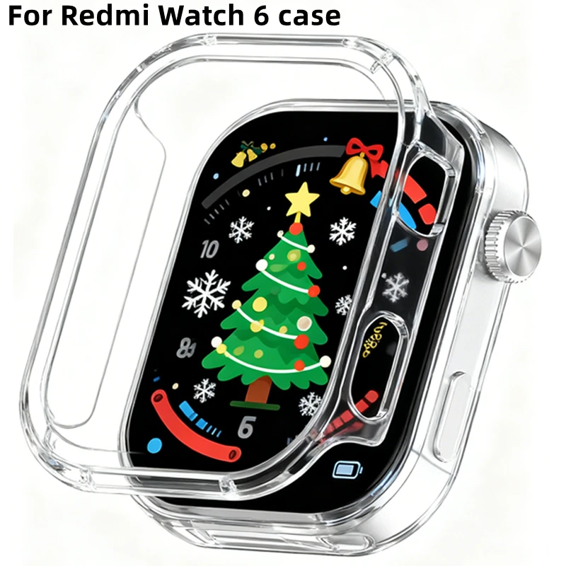 

PC Case+Glass for Xiaomi Redmi Watch 6 Screen Protector Anti-scratch Film Bumper Protective Cover for Redmi Watch 6 Accessories