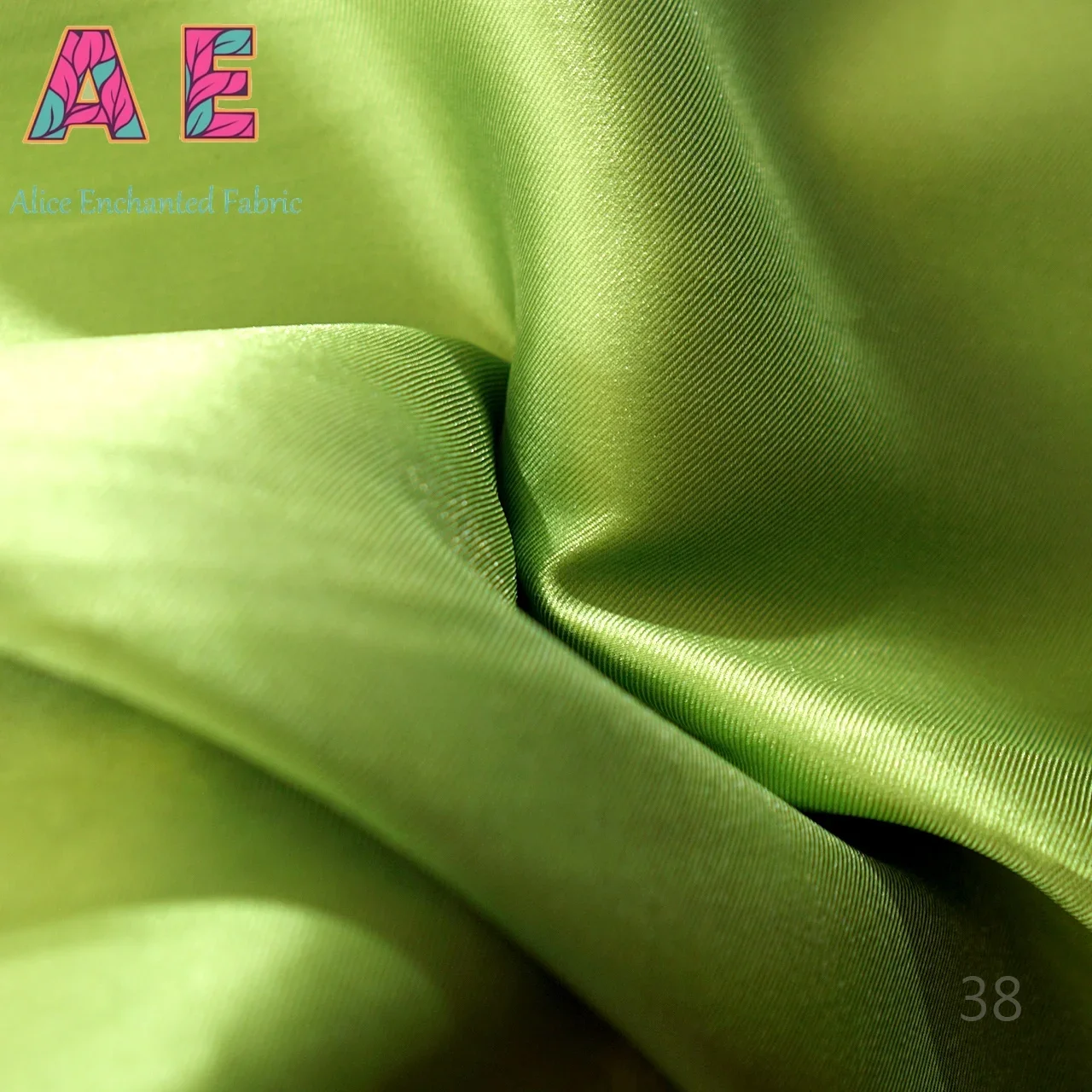 

Vibrant Green Satin Fabric Shiny MikadoTouch Structured Drape Wrinkle Resistant Material for Evening Dress Couture DIY