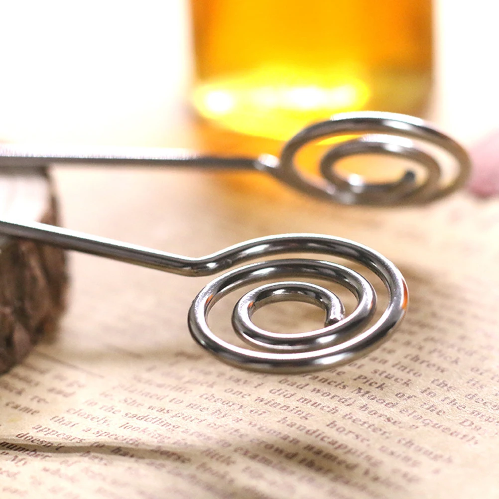 

1 Pc Stainless Steel Honey Stick Long Handle Honey Spoon Spiral Design Drip Free Drizzling Tool For Pancakes And Toast