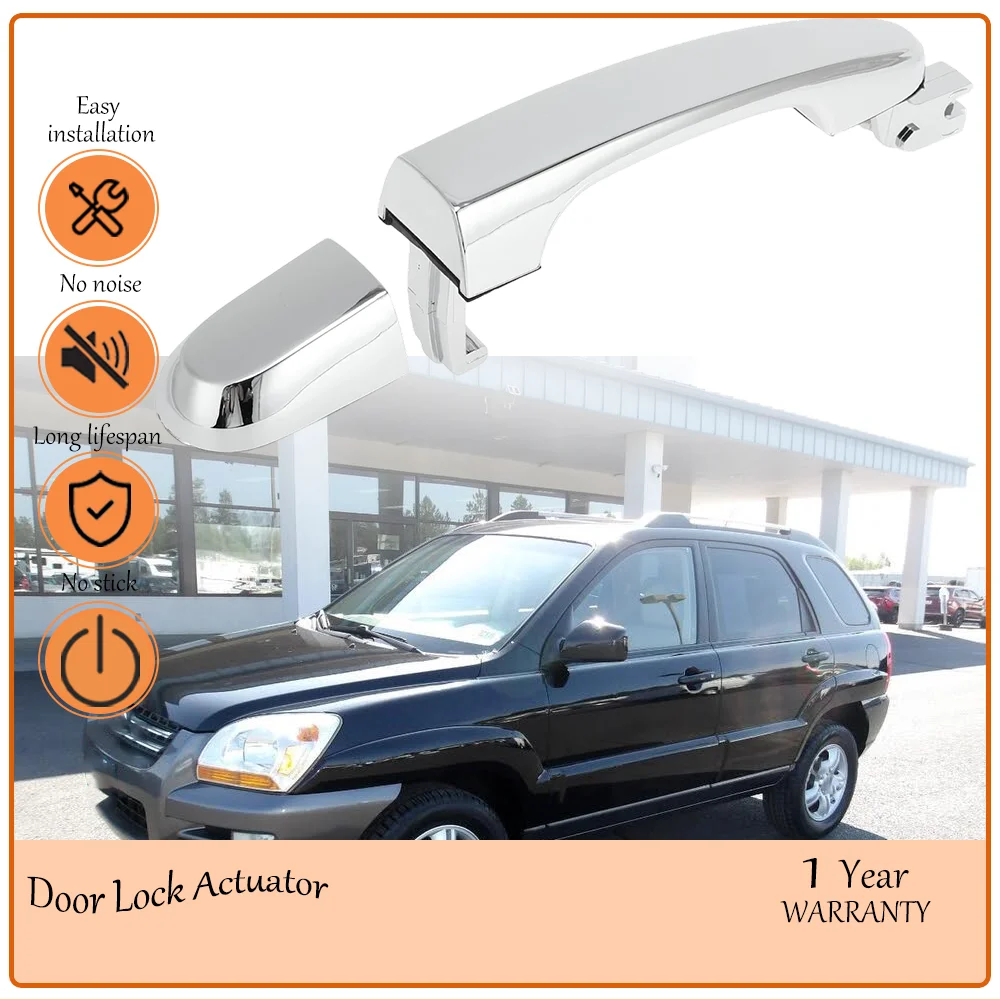 

Chrome Silver Exterior Interior Door Handle Without Hole Rear Left Compatible With 2005-2010 KIA SPORTAGE Replace OE 83651-1F000