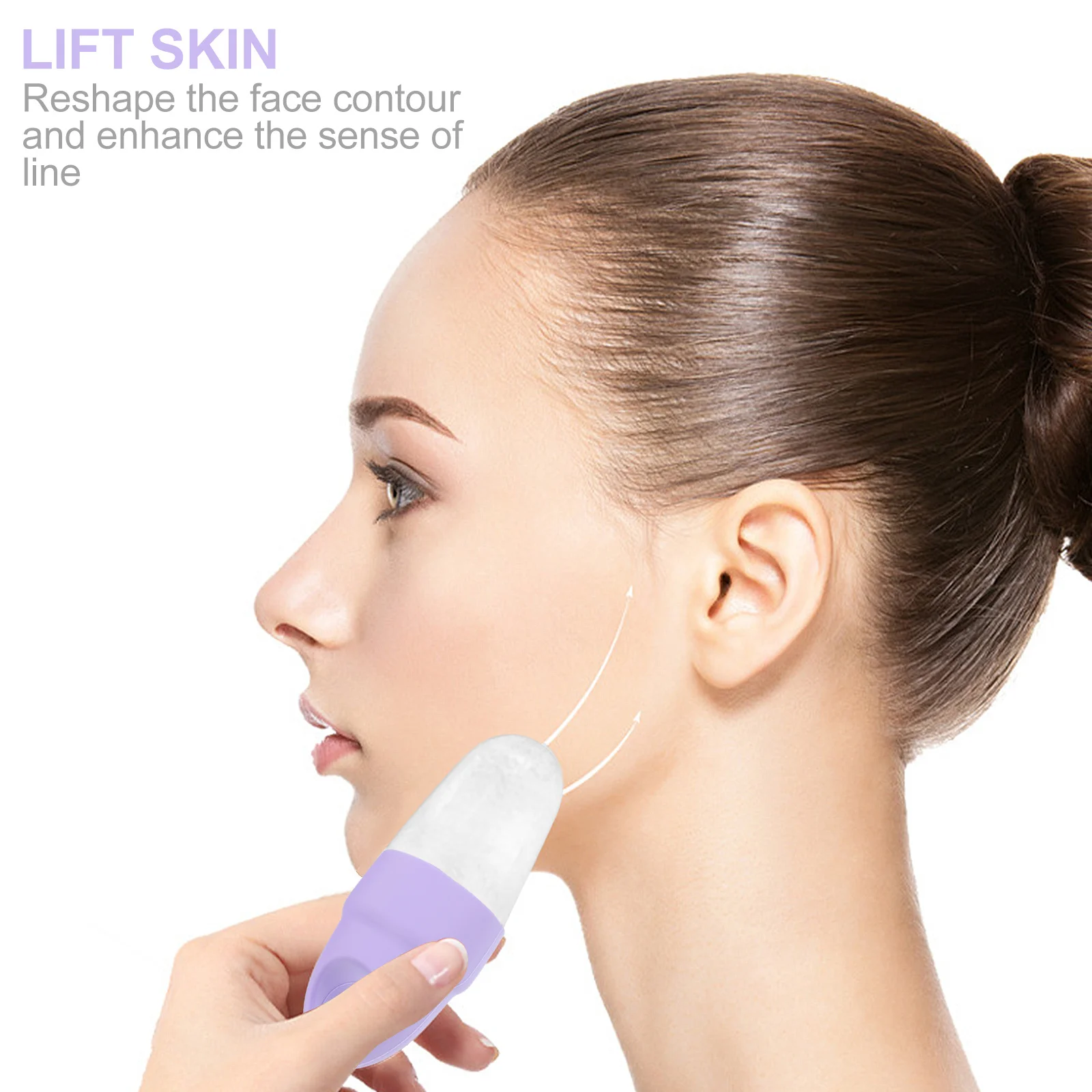 Herramienta de masaje Facial de silicona para la cara, enfriamiento, ajuste de poros, minimiza el contorno de ojos antiarrugas, relajación