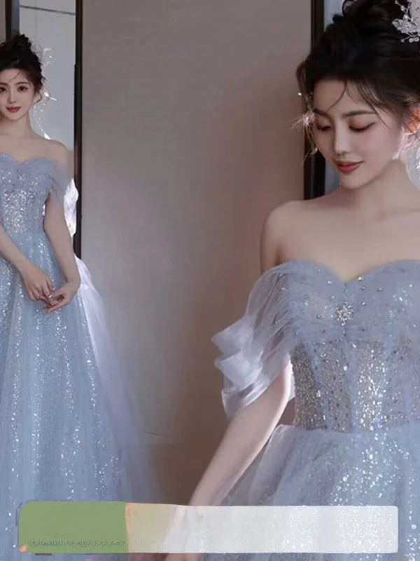 

Angel Wedding Dr Sparkling Starlight ey Evening Piano Performance Adult Ceremony Host Wedding Dr Gown Ele Korean ...