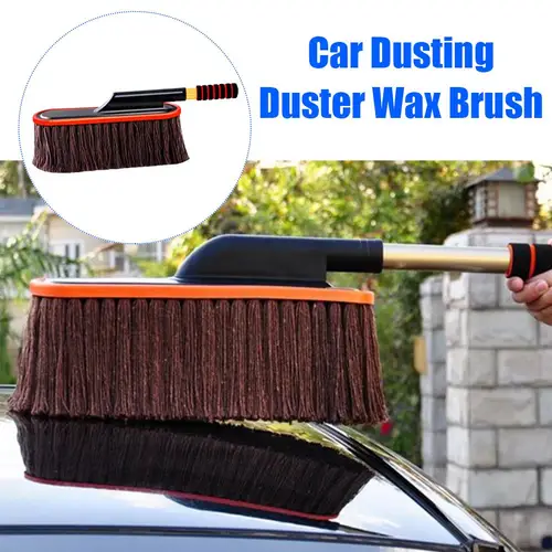 Plumero Exterior para coche con mango extensible, herramienta de limpieza para coche, eliminador de polvo, cepillo de limpieza suave sin arañazos para el hogar y el coche