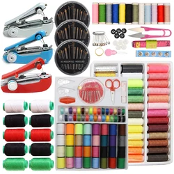 Sewing Kit Mini Manual Sewing Machine Needle Thread Set Household DIY Clothing Patching Stitching Needlework Tools Supplies TMZ