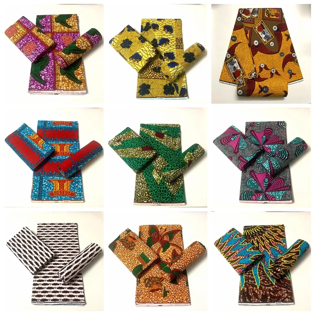 

Ankara African wax Fabric Veritable Real Wax Fabric Nigeria Ghana Style pagne Tissu Sewing Dress Craft DIY 100% Cotton Material