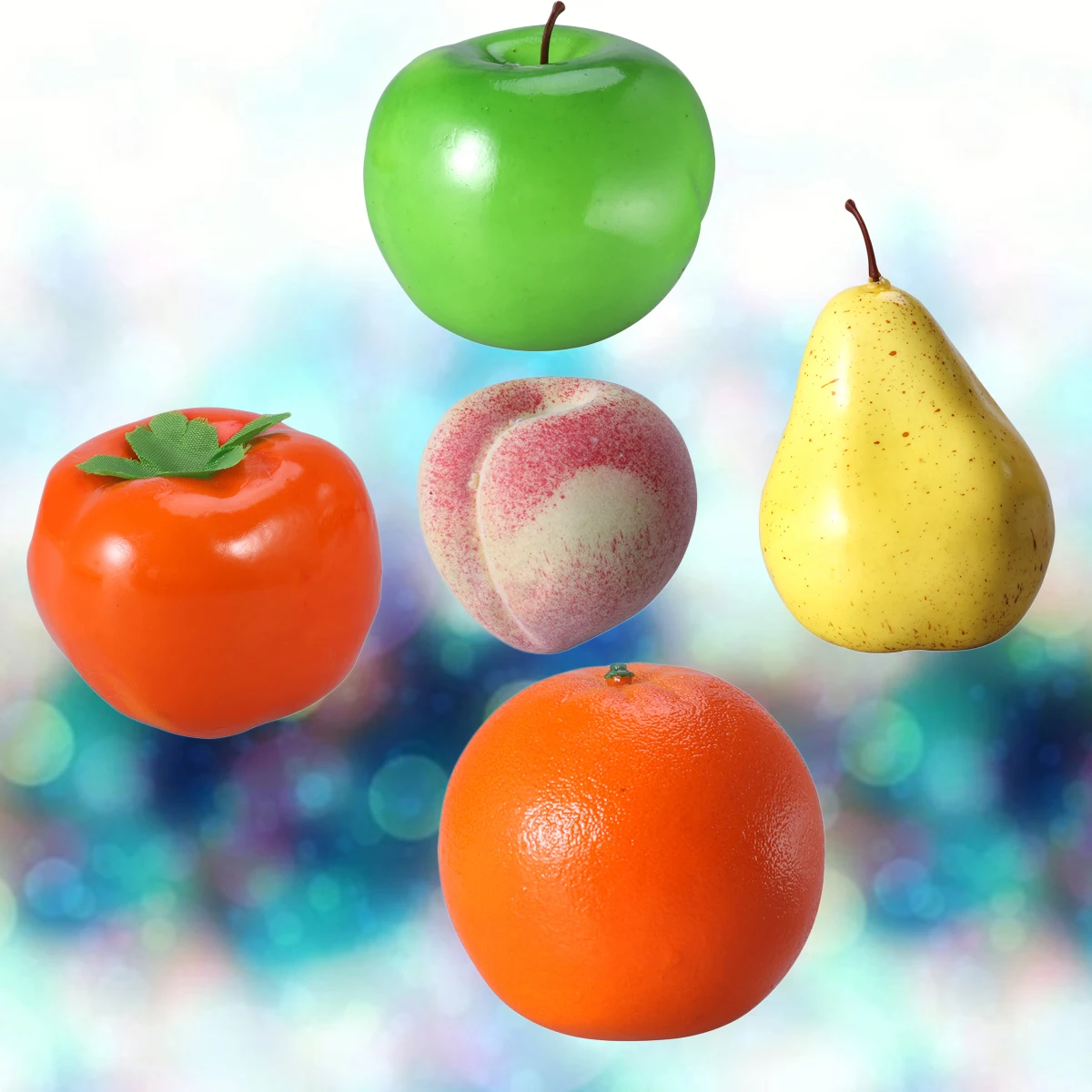 

5 Pcs Artificial Fruit Decoration Realistic Design Photo Props Home Party Ornaments Creative Gifts Kids Watermelon DisplayFruits