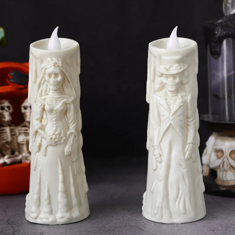 Halloween Candles Orange Flameless Candles Battery Operated Led Pillar Candles With Remote Timers For Halloween Decoration