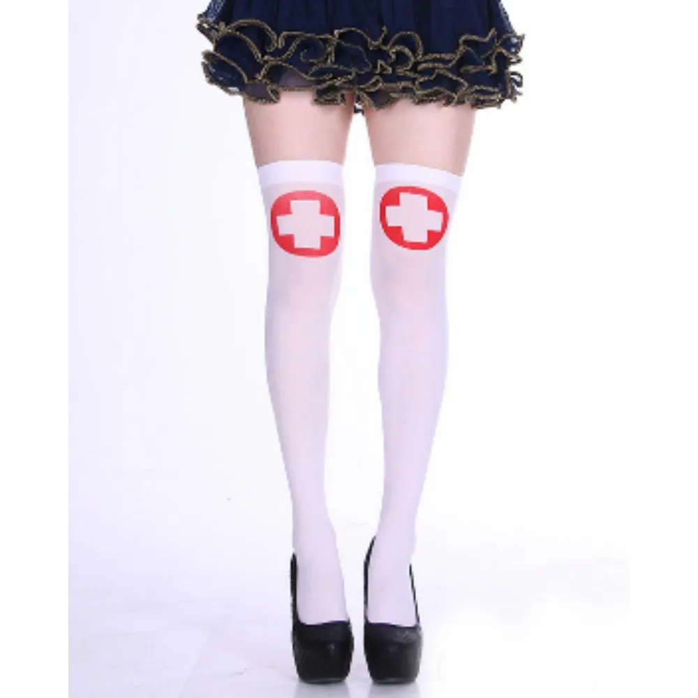 Akcesoria do kostiumów Pesenar z lat 80. Lekarze Pielęgniarki Ubierz pończochy krzyżowe