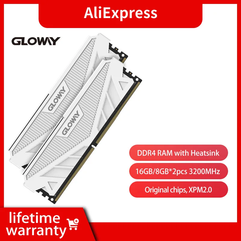 Gloway DDR4 8GB 3200MHZ 8GB 16GB so dimm Desktop  memoria ram ddr4 with Heatsink Games with High Performance