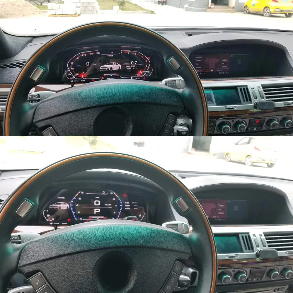 

12,3-дюймовая цифровая панель тахометра для BMW 7 серии E65 E66 2002-2008, приборная панель, спидометр, ЖК-дисплей приборной панели, одометр