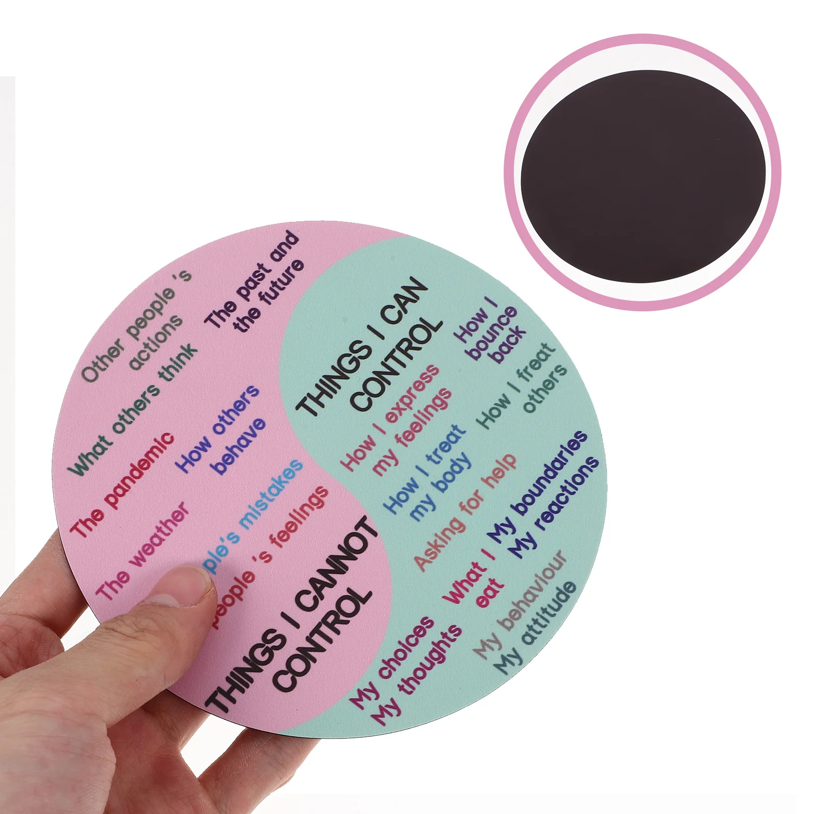 Feeling Chart Sticker Magnetic Emotion Wheel PVC Soft Rubber Magnet Clear Text Laptop Freezer Decorative Sticker Colorful