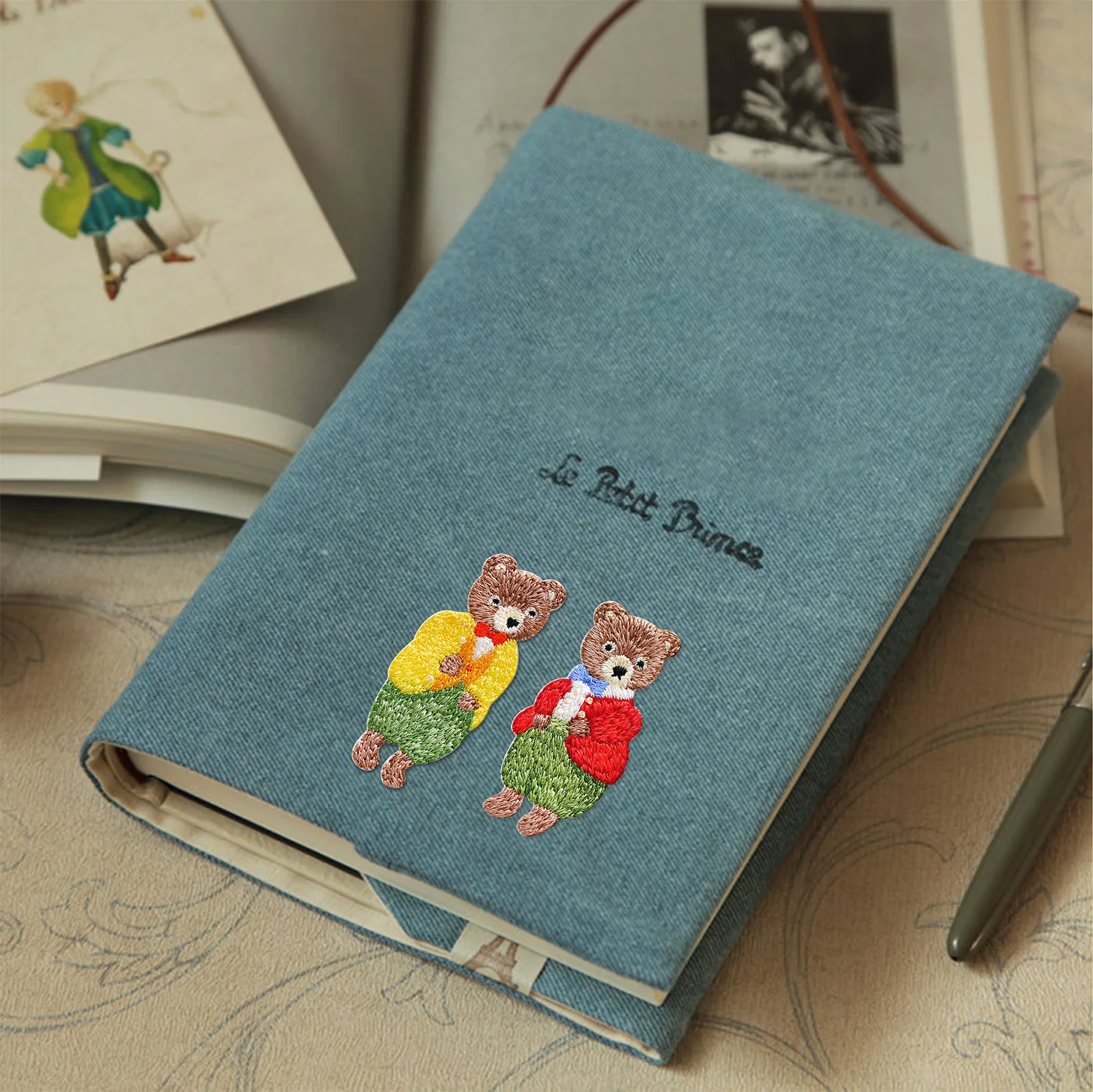 Bear Patches For Kids Clothing Self-adhesive Applique Iron Embroidery For Backpack Jacket Decoration Sewing Repair Hole Sweing