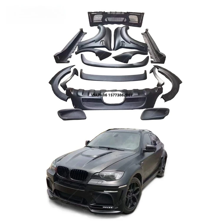

Conversion Bumpers for X6 E71 Upgrade to HM Style FRP Material Body Kits with Bumpers Fender Side Skirts
