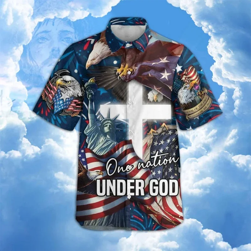 New Summer 3D Print Christian Jesus Shirts Children Fashion Streetwear Shirts Blouses Men Hawaiian Shirts Cool Vintage Clothing