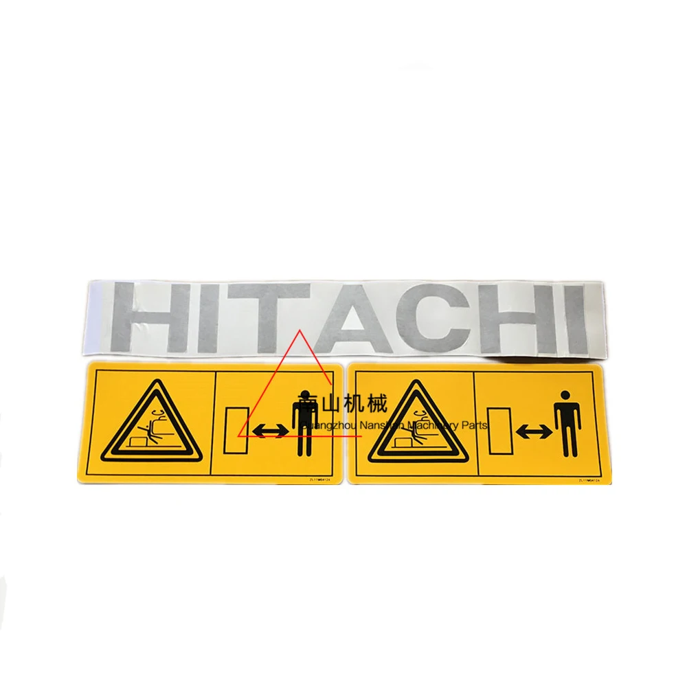 For Hitachi Color Bar Excavator Rear Counterweight Sticker Rear Cover Sign Danger Sticker Cover For HITACHI ZAX60/70