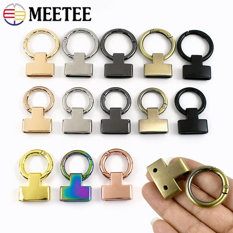 

5/10Pcs 20/25mm Metal Buckles O Ring Bags Strap Cord End Buckle for Keychain Snap Hook Screw Connector DIY Hardware Accessories