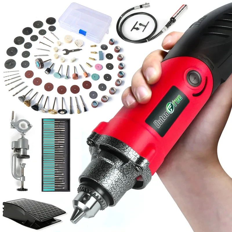 240W Engraver Electric Drill Dremel Mini Drill DIY Drill Grinder Engraving Pen 6 Speed Grinder Electric Rotary Tool Set