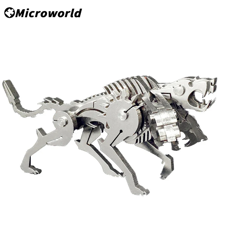 

3D Metal Animal Styling Puzzle Hell Three-Headed Dog Model Steel Warcraft Assembled Jigsaw Detachable Toys Gifts For Child Adult